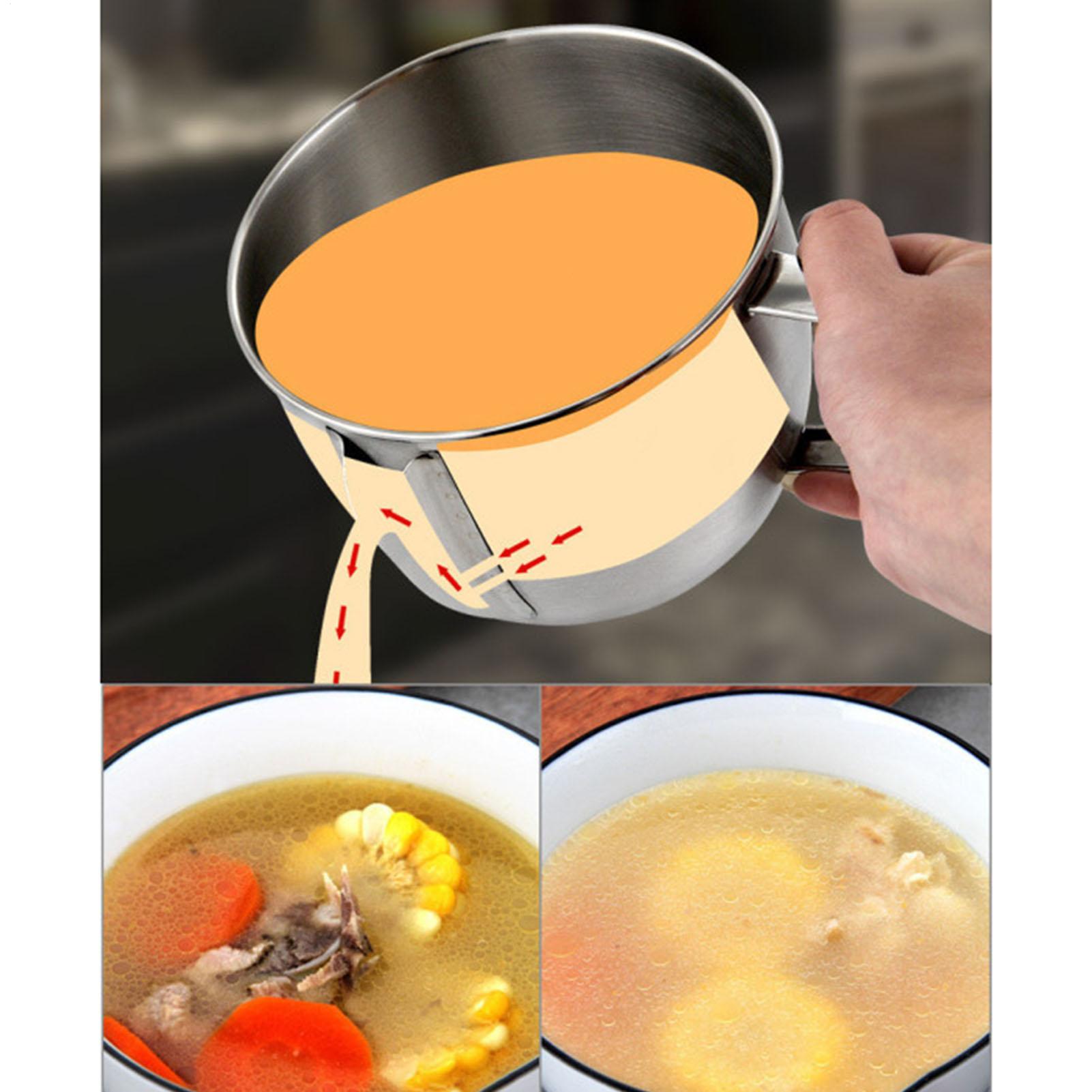 Home Cooking Oil Filter - 1200ML Multi-use Stainless Steel Gravy Oil