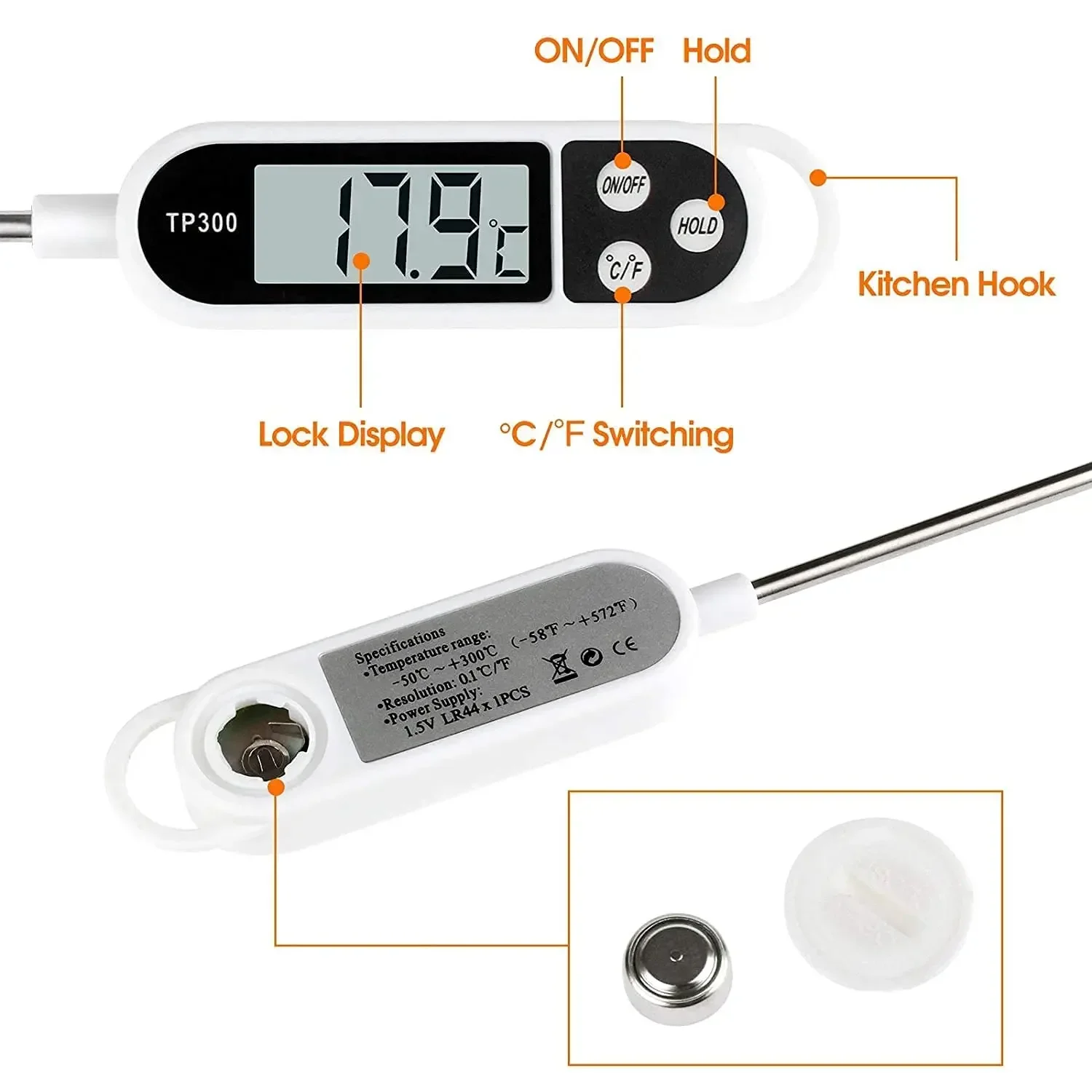Stainless Steel Food Thermomet – Home Cooking Reading Bewertung und Preis
