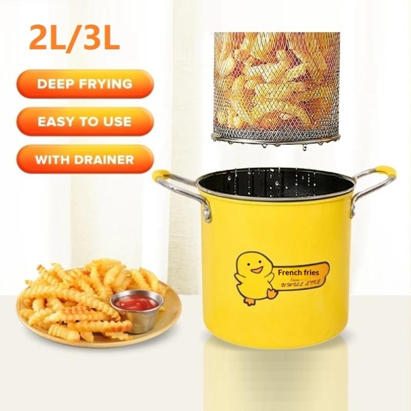 2/3L Deep Fryer Pot Stainless  – Home Cooking Oil Filter Bewertung und Preis