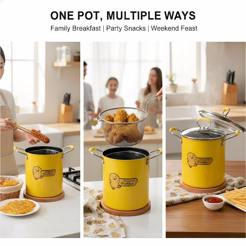 2/3L Deep Fryer Pot Stainless  – Home Cooking Oil Filter Bewertung und Preis