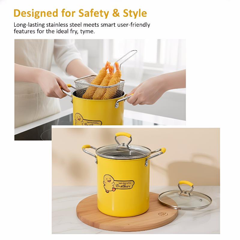 2/3L Deep Fryer Pot Stainless  – Home Cooking Oil Filter Bewertung und Preis
