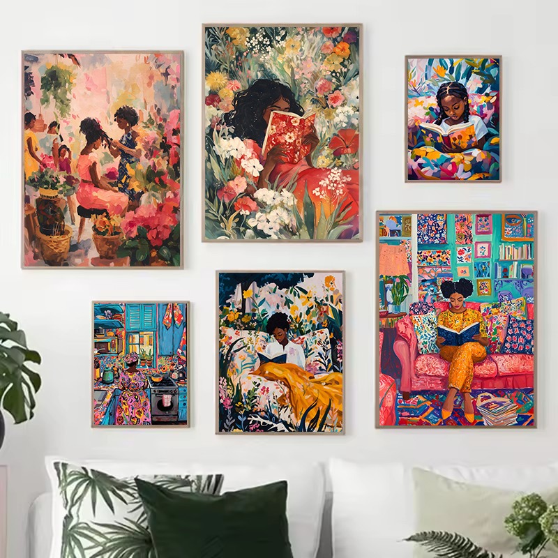Abstract Vivid African Girl Co – Home Cooking Reading Bewertung und Preis