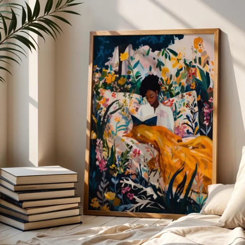 Abstract Vivid African Girl Co – Home Cooking Reading Bewertung und Preis